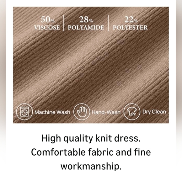 MIROL Women's V-Neck Bodycon Sweater Dress #1094 - Picture 10 of 12